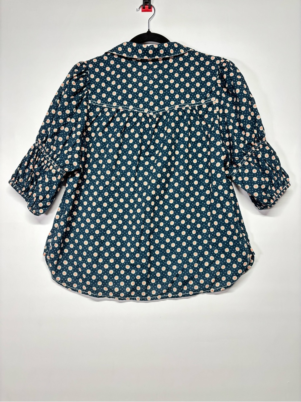 ✨Pilcro The Tallulah Double Puff-Sleeve Blouse Size M - Picture 6 of 15